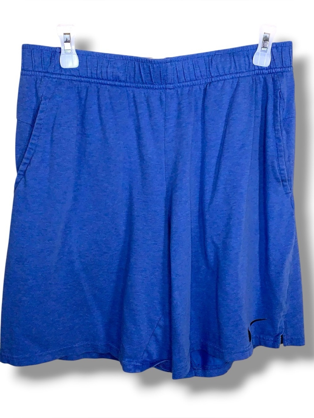 Nike Dri Fit Blue Athletic Shorts Large Mens Elastic Waistband Activewear